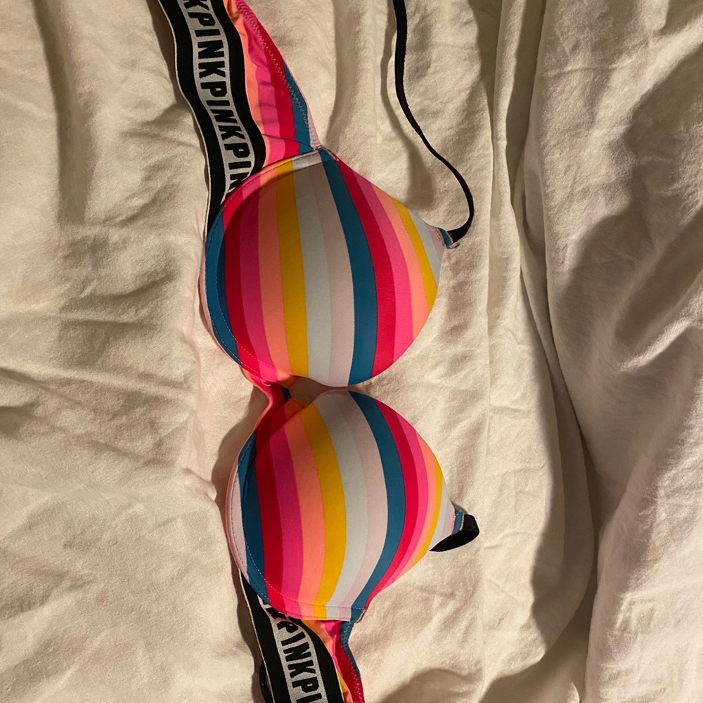 Vs pink rainbow bra